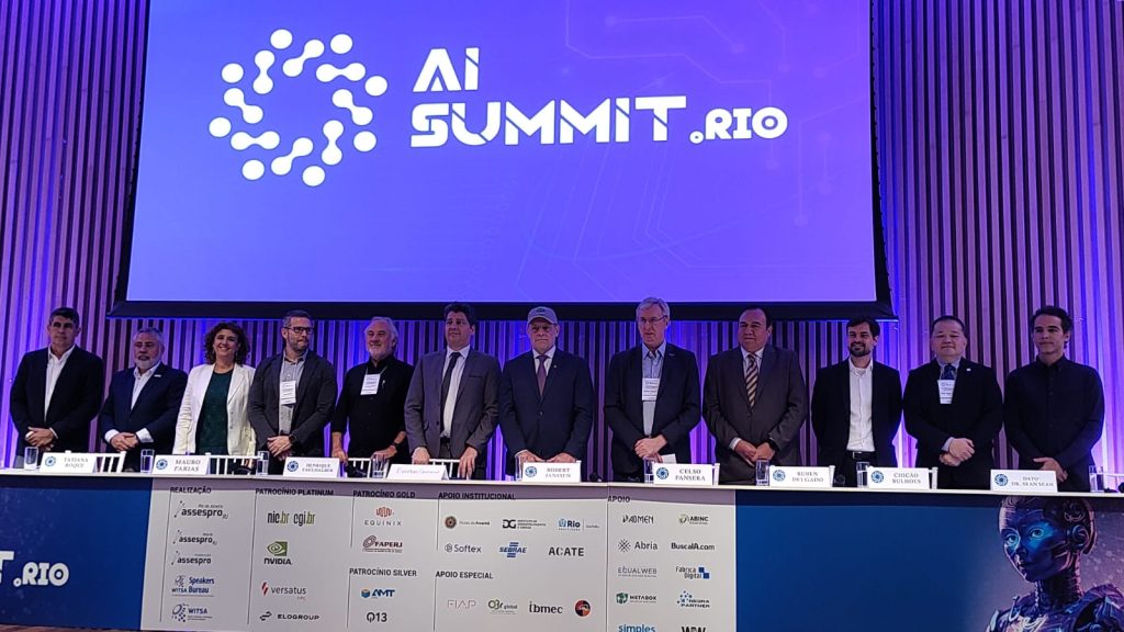 Mesa no AI Summit RIO, dia 13 de março.