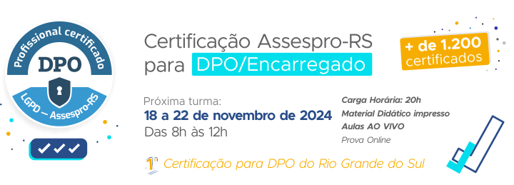 Valor promocional para Certificação DPO até 10/10!